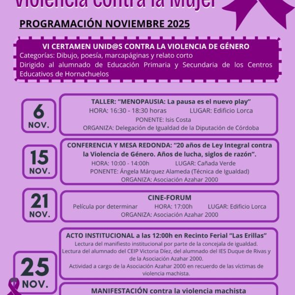 PROGRAMACIÓN 25N | Hornachuelos contra la Violencia Machista