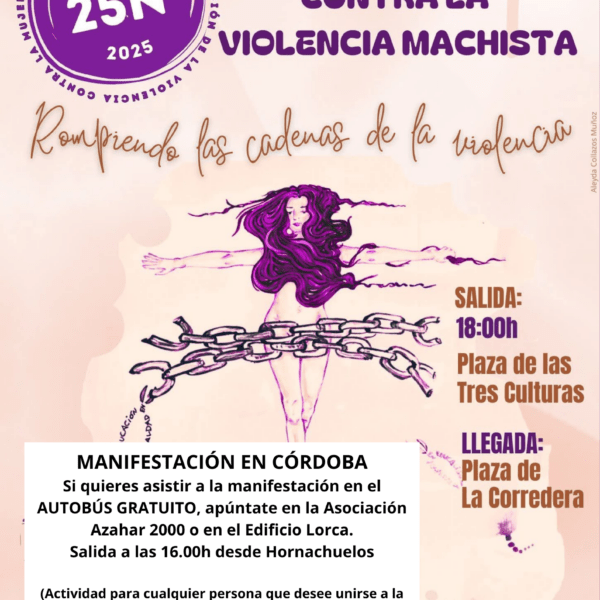 MANIFESTACIÓN CONTRA LA VIOLENCIA MACHISTA – 25 DE NOVIEMBRE