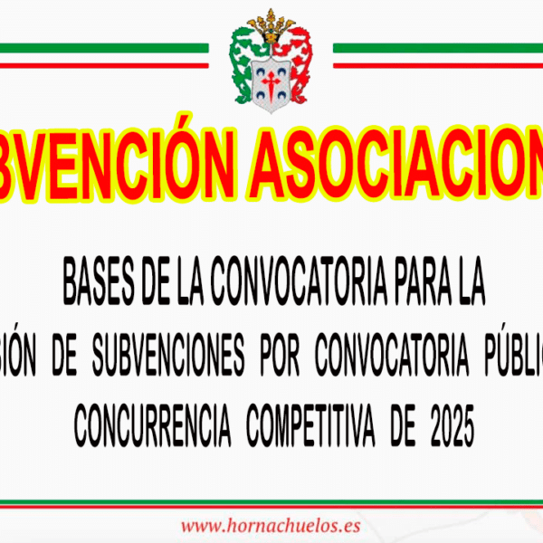 Convocatoria de subvenciones 2025 para asociaciones locales de Hornachuelos